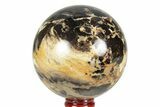 Polished Black Opal Sphere - Madagascar #225148-2